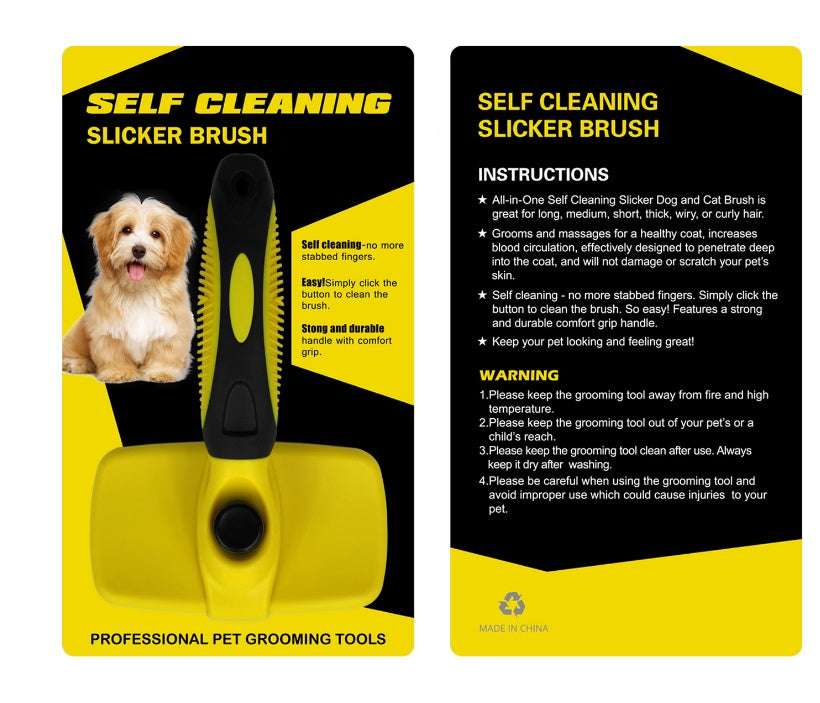 Self-Cleaning Dog Grooming Brush